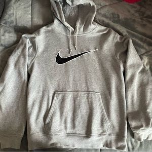 Nike Gray Hoodie with Black Swoosh